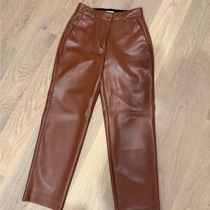 Artizia Babaton Cognac Faux Leather Pants